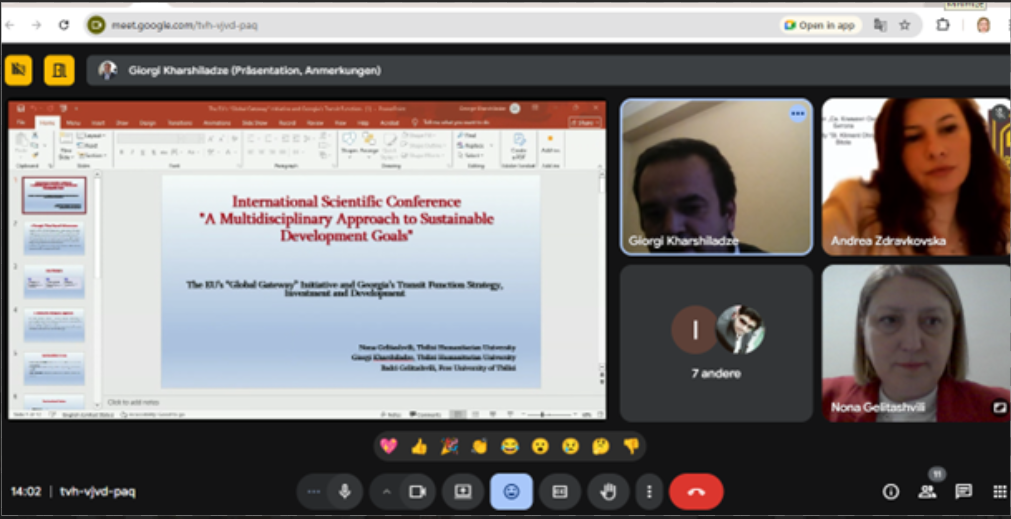 Participation of THU Affiliated Professors Nona Gelitashvili and Giorgi Kharshiladze in the International scientific conference
