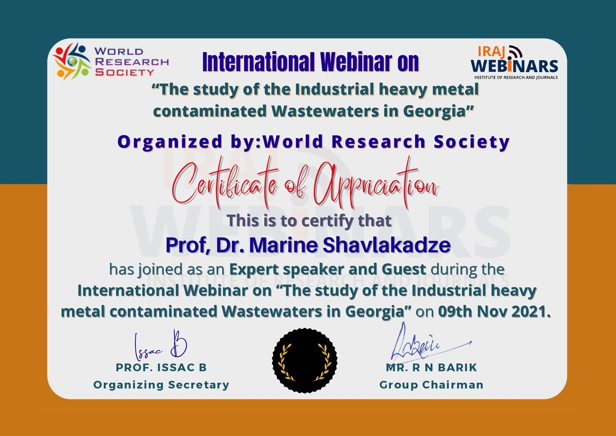 Participate in an international webinar